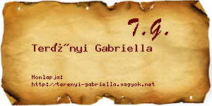 Terényi Gabriella névjegykártya